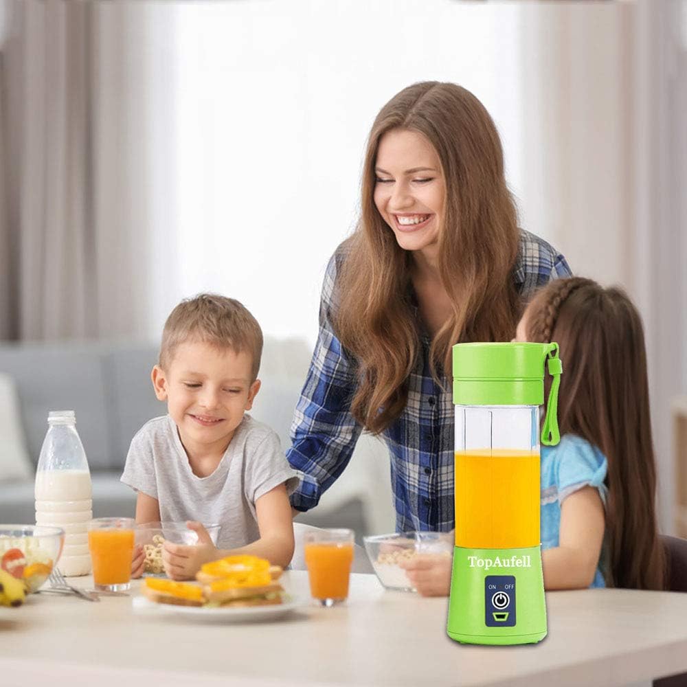 Portable Blender, 380ML Mini Mixer for Smoothies and Milkshakes, USB Rechargeable, Handheld, Green