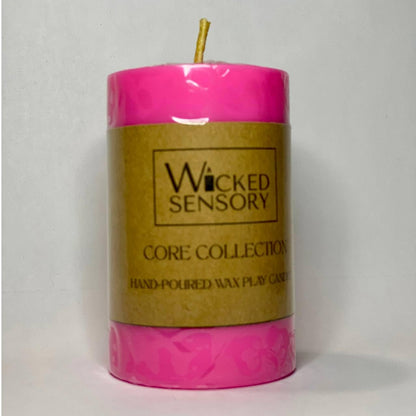 Premium Wax Play Candle - Unscented Body Safe Wax Blend for Sensory Play, Comfortable Heat Sensation - Perfect for Couples & Beginners (Pink)