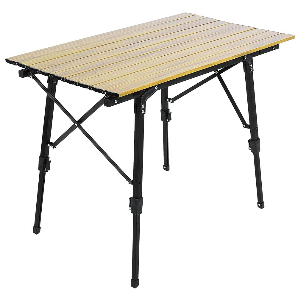 OPPWONG Portable Aluminum Alloy Folding Table Camping Picnic Desk with Easy Assembly No Tools Needed for Outdoor BBQ Dining