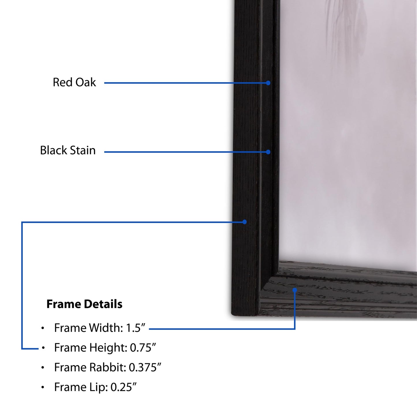 ArtToFrames 28x48 Inch Black Picture Frame, This 1.50 Inch Custom Poster Frame is Colonial Onyx - Comes with Economy Acrylic and Corrugated Backing (2WOM0066-78238-YBLK-28x48)