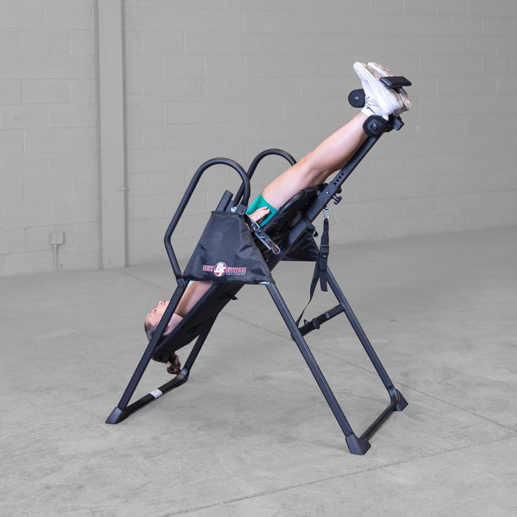 Body-Solid (BFINVER10B) Best Fitness Inversion Table, Foldable Decompression Table for Lumbar Stretching, Strength Training Equipment for Professional Inversion Therapy, Home and Commercial Gym