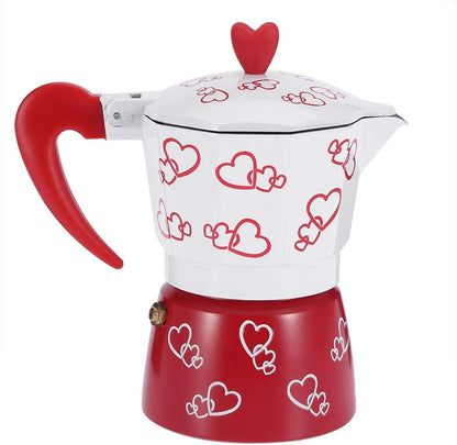 Fdit Coffee Maker, Aluminum Alloy Mocha Pot, Stove Coffee Maker Percolator Tools for Home Office (S)