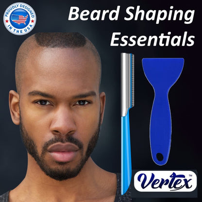 Mens Travel Shaver Razor With Case Mens Beard Shaping Tool Mustache Beards Trimmer Straight Edgers Shave Home Goatee Shaper | Straight Mustaches Edger Angles Disposable Razors Stainless Steel Blade Straightener