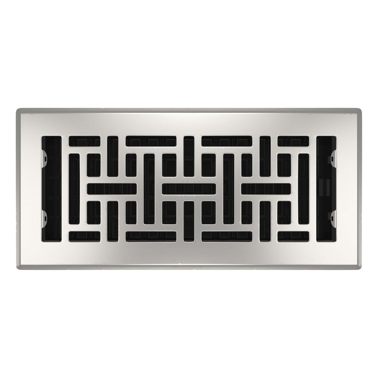 Decor Grates AJH410-NKL Floor Register, 4" x 10", Nickel