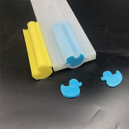 Little Rubber Duck Shaped Long Tube Silicone Mold Duckling Column Chocolate Candy Mold Handmade Candle Mold Embed Soap Making Supplies