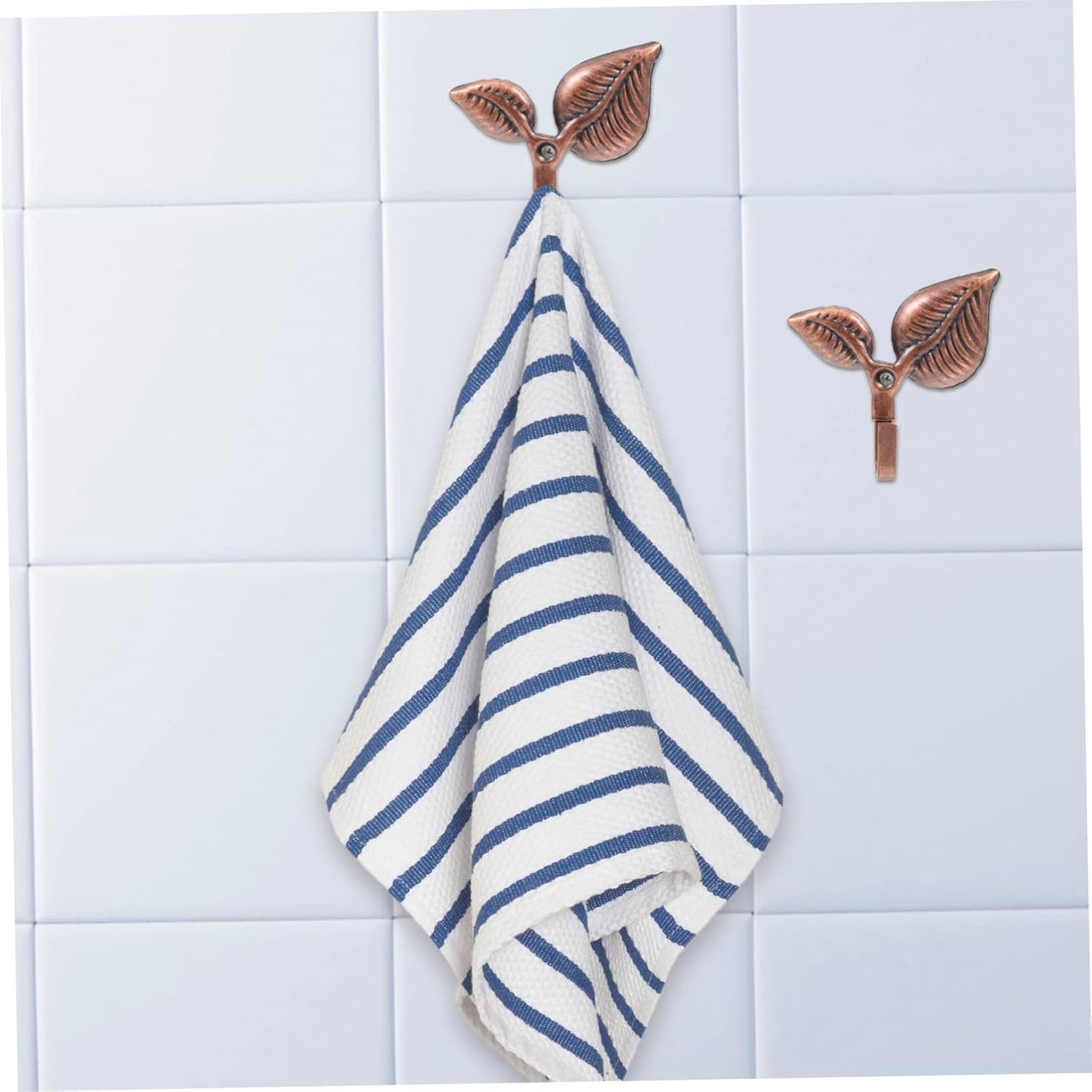 Leaf Wall Hooks 4 Sets, Black Coat Hooks, Decorative Wall Hat Hook, Office Wall Hanging Screw Iron Coat Hook