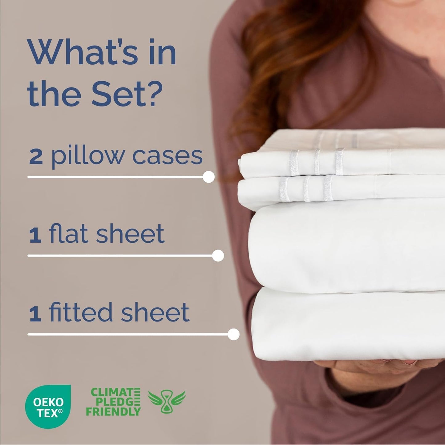 Queen Size 4-Piece Sheet Set | Skiennix Comfy Breathable Cooling Bed Sheets - Ultra-Soft, Deep Pockets, Wrinkle-Free - Hotel Luxury White