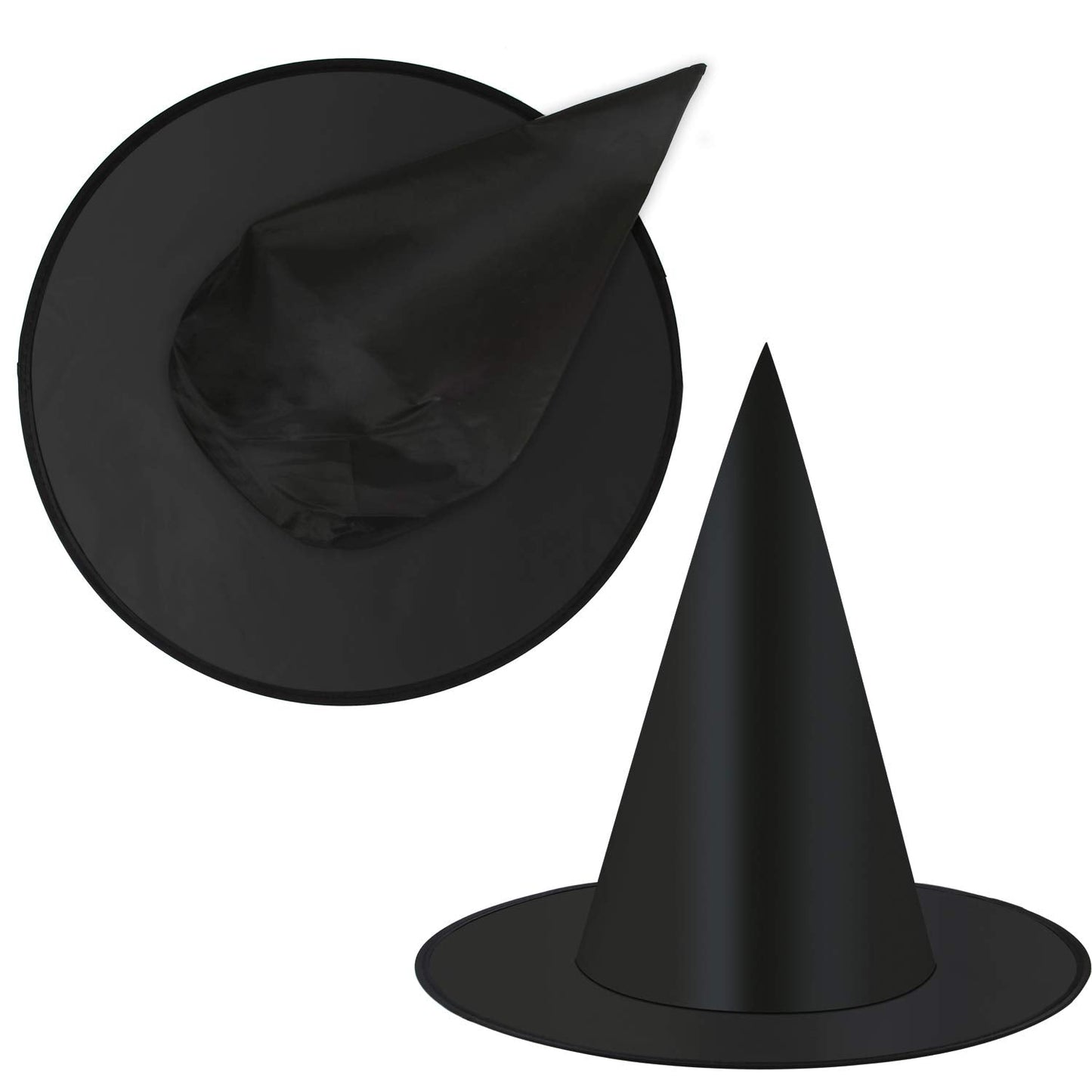 Elcoho 24 Pieces Halloween Witch Hat Cap Costume Accessory for Witch Decoration or Halloween Christmas Party Black