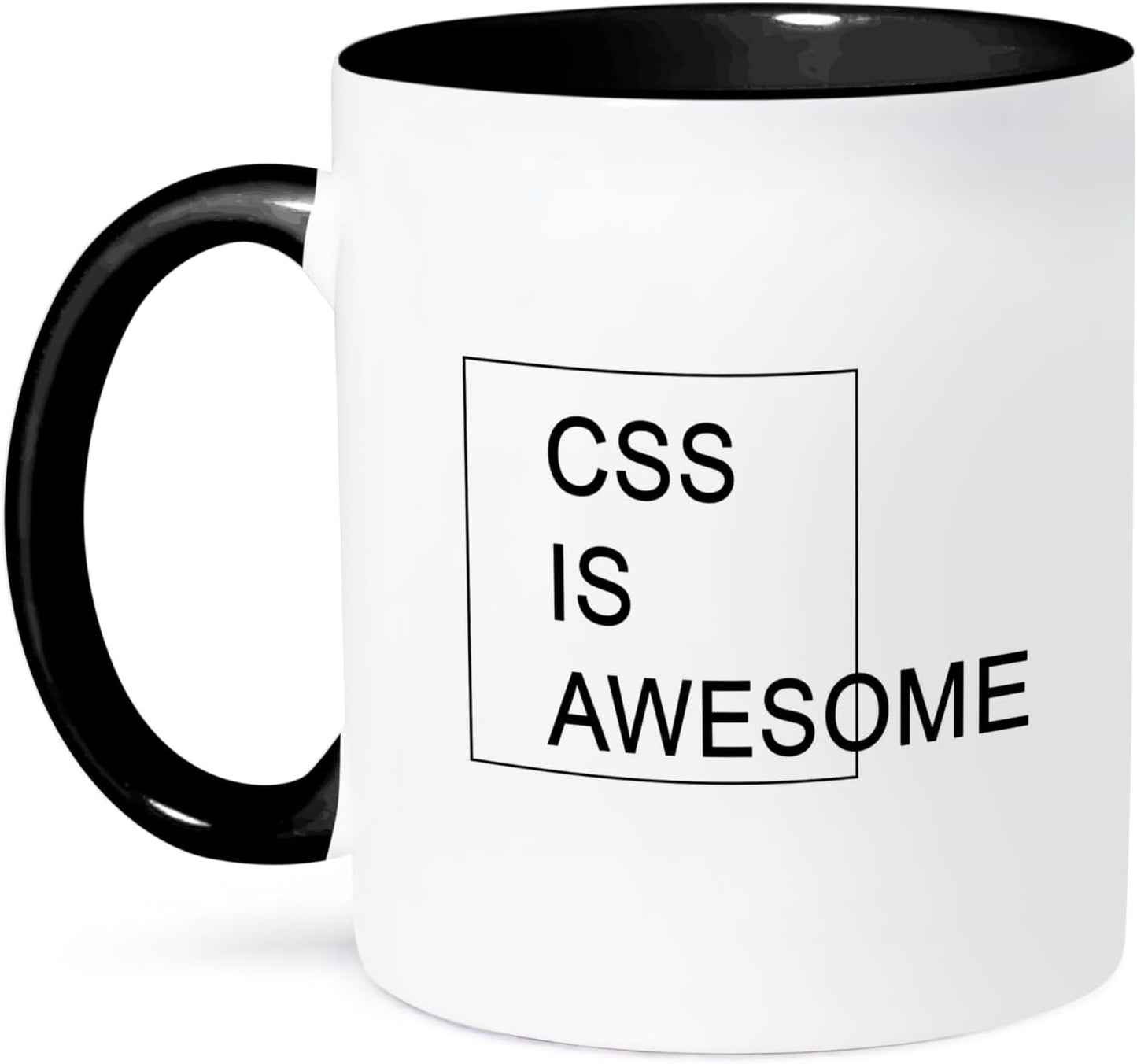 3dRose mug_221166_4 CSS IS AWESOME, Two Tone Black Mug, 11oz