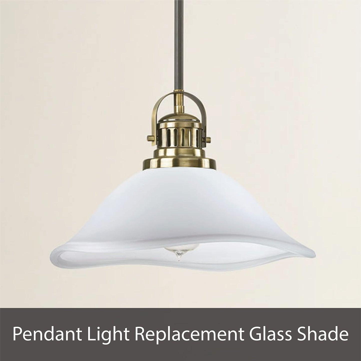 Aspen Creative 25308-60-1, Clear Glass Shade for Medium Base Socket Torchiere Lamp, Swag Lamp, Pendant, Island Fixture, 11-7/8" Diameter x 5-3/4" Height
