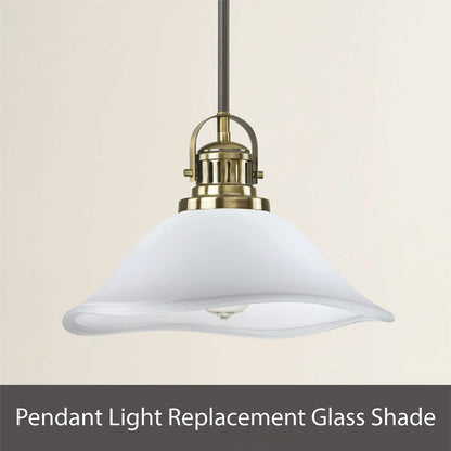 Aspen Creative 25308-60-1, Clear Glass Shade for Medium Base Socket Torchiere Lamp, Swag Lamp, Pendant, Island Fixture, 11-7/8" Diameter x 5-3/4" Height