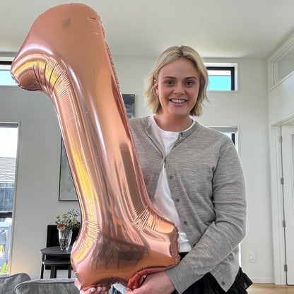 Rose Gold Number 11 Balloon - 40 Inch Birthday Decoration for 11th Birthday Party Supplies