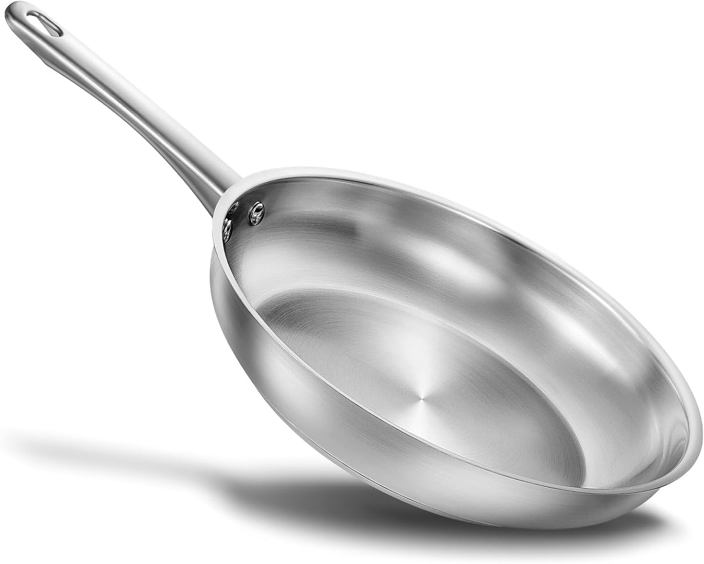 KOCH SYSTEME CS 8 Inch Stainless Steel Frying Pan, PFAS-Free Cooking Pan with Stay-Cool Handle