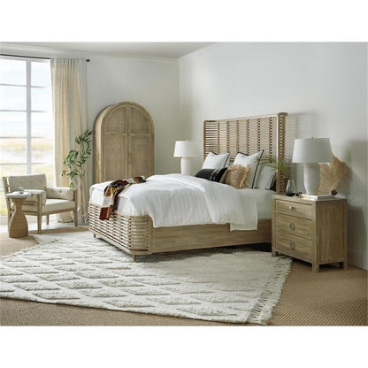 Hooker Furniture Surfrider Coastal California King Rattan Bed with Jute Rope