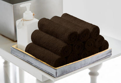 24-Pack 12 12 Inch Avalon Towels Cotton Washcloths x Brown Super Soft & Absorbent Ring-Spun Cotton Wash Cloths