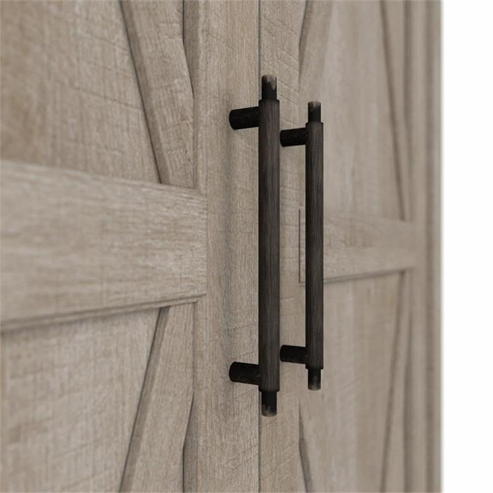 Bush Home Key West Kitchen Pantry Cabinet in Washed Gray