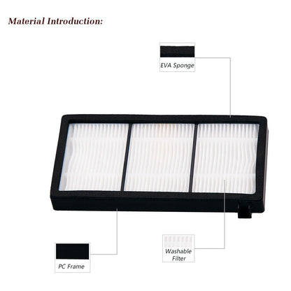I clean 16pcs Replacement iRobot Roomba Hepa Filter, Parts Fit for Roomba 980 960 880 860 870 890 Robotic Vacuum 800&900 Series, with A Free Cleaning Brush…