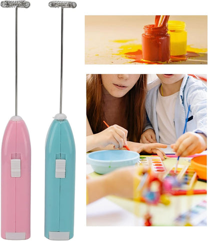 2 Pcs Mini Hand Mixer, High Frequency Motor, One Hand Control, Rustproof Stainless Steel Electric Stirrer for Household
