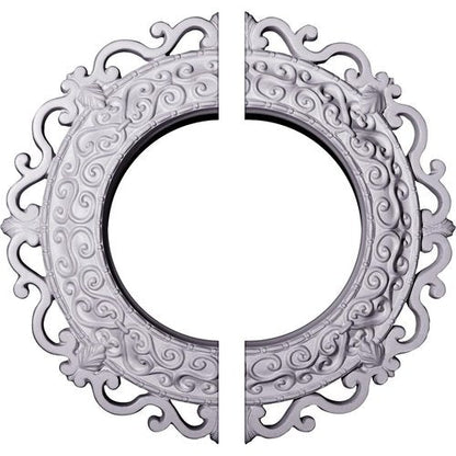 Ekena Millwork CM13OR2 13 1/4"OD x 6 5/8"ID x 1 1/8"P Orrington Ceiling Medallion, Fits Canopies up to 6-5/8", 2 Piece