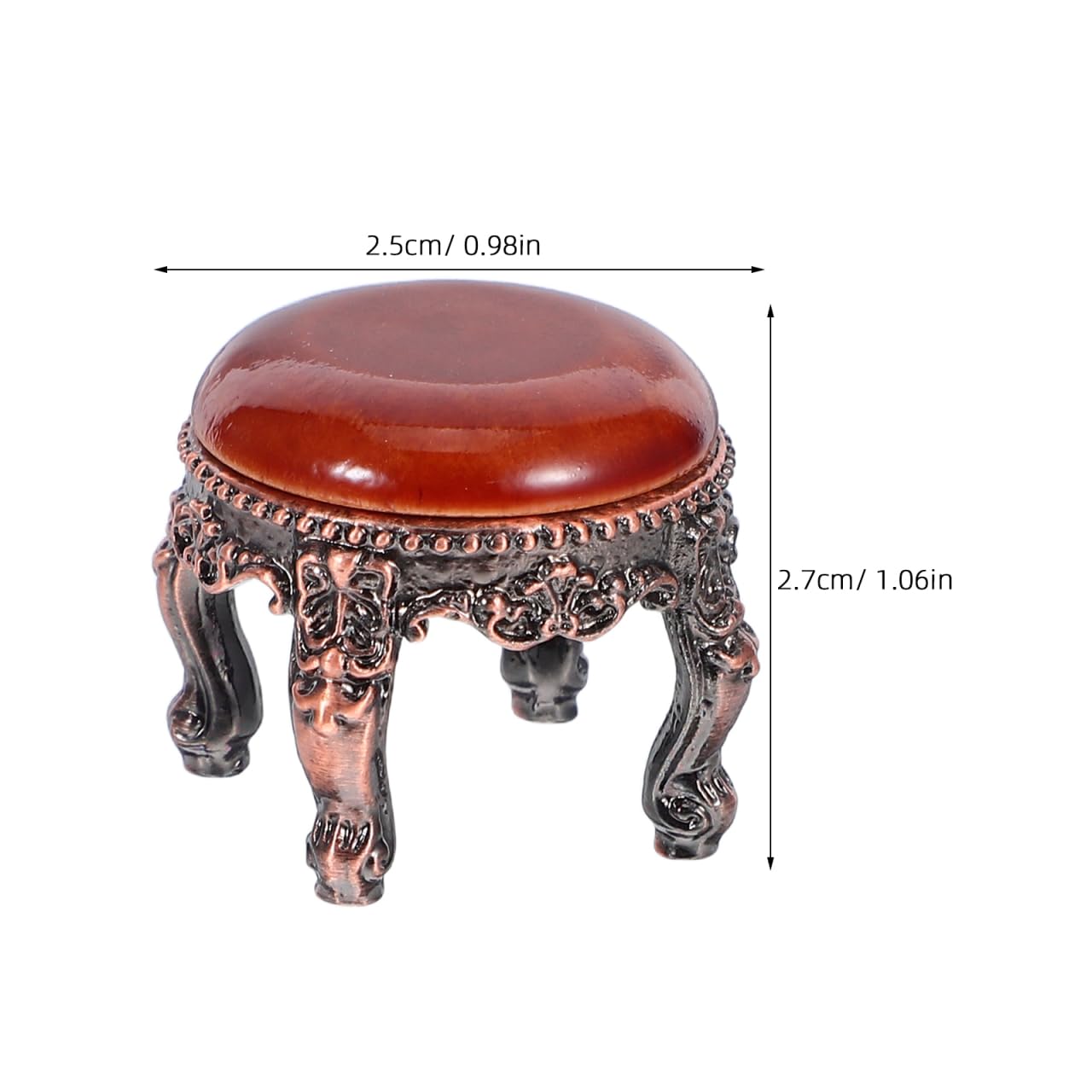Abaodam Dollhouse Stool, 1:12 Scale Miniature Wooden Furniture Chair Model, Vanity Bench Seat for Dollhouse Living Room, Micro Landscape and DIY Mini House Decoration