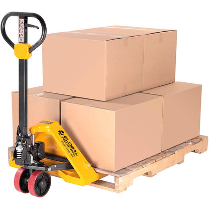 Global Industrial General Purpose Industrial Duty Manual Pallet Jackwith 27" W x 42" L Forks, 5500 lb. Capacity, Pallet Jack for Warehouse, Manufacturing and Retail