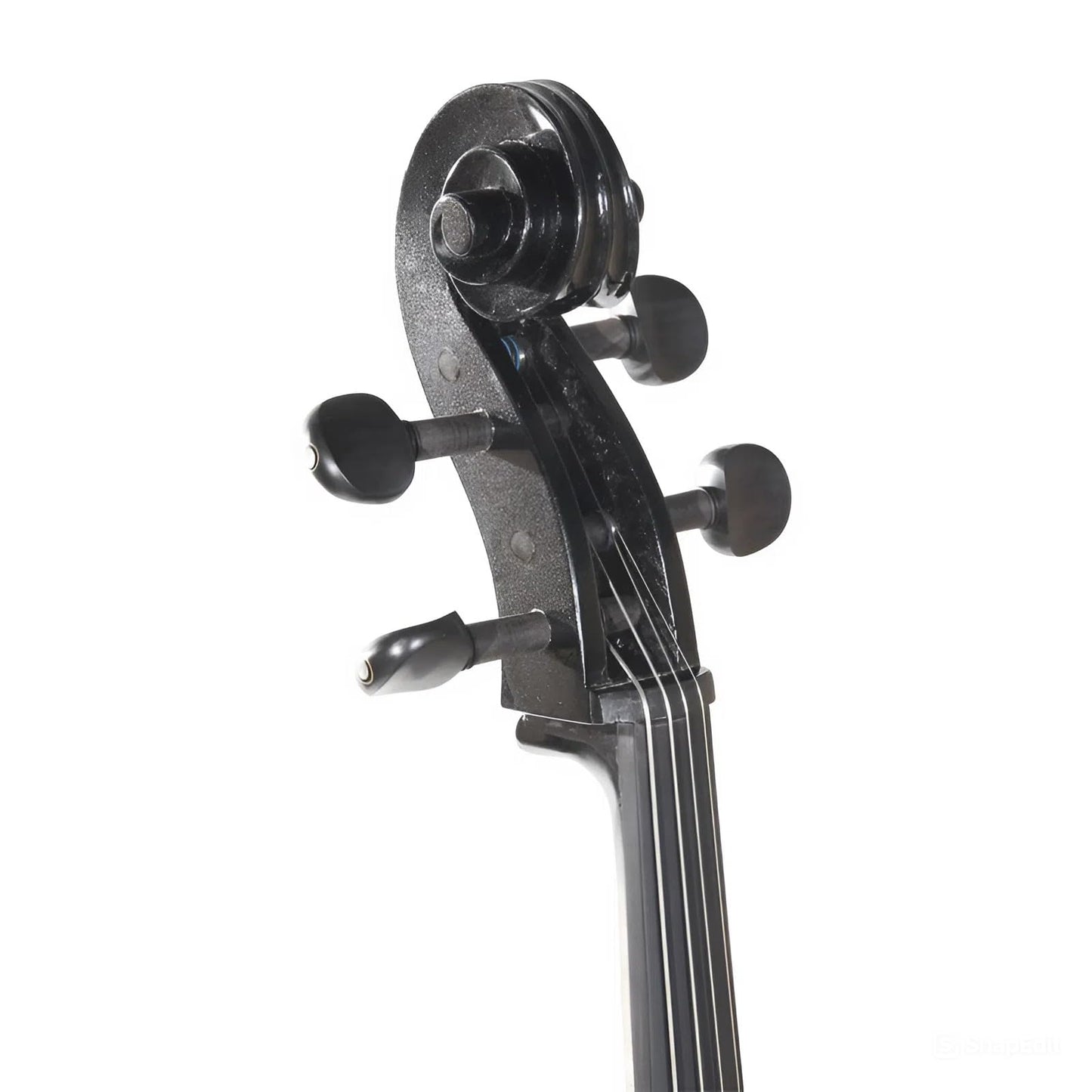Cecilio CECO-4BK Ebony Electric Silent Metallic Black Cello in Style 4, Size 4/4 (Full Size)