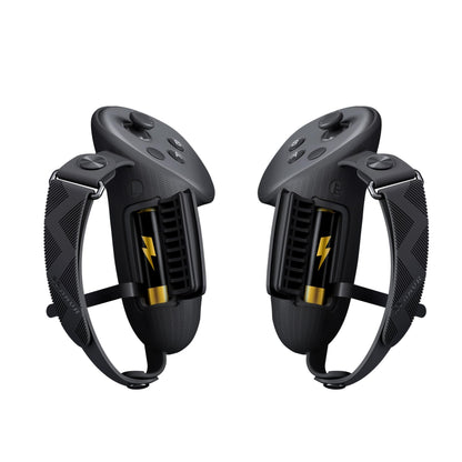 AMVR Upgraded Controller Grips Cover Compatible with Meta/Oculus Quest 3S/Quest 3 Accessories, with Battery Opening Cover and Knuckle Straps Protector