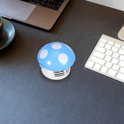 FAVOMOTO Mini Cute Table Dust Vacuum Cleaner, Portable Mushroom Vacuum for Home Office, Handy Dust Sweeper
