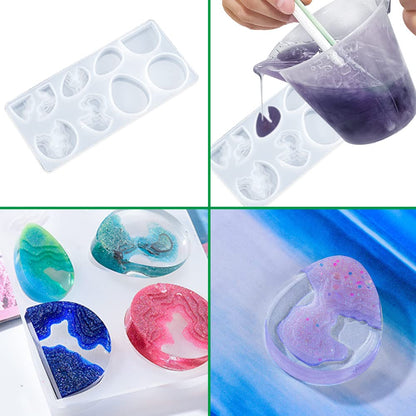 SENHAI 7 PCS Island Pendant Resin Molds, Ocean Style Epoxy Silicone Molds for DIY Craft Making Pendant Keychain Jewelry