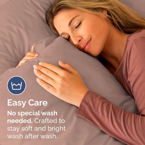 King Standard Pillow Cases - Ultra-Soft Hotel Quality Covers, Fade-Free & Wrinkle Resistant - 2 Piece Set in Mauve
