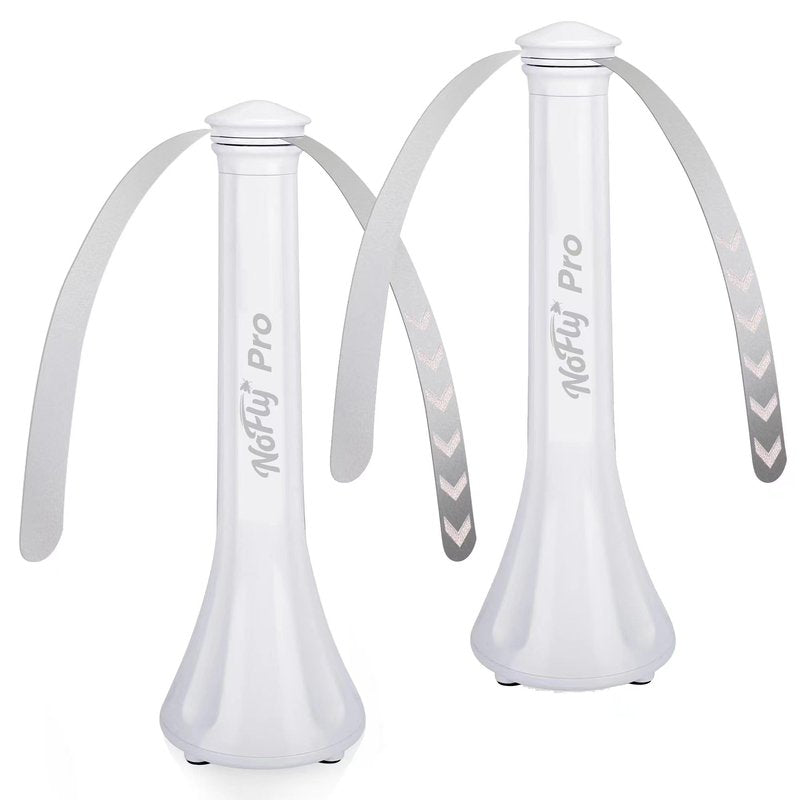 Fly Fans for Tables, Outdoor Fly Repellent Fna (White, 2 Pack)