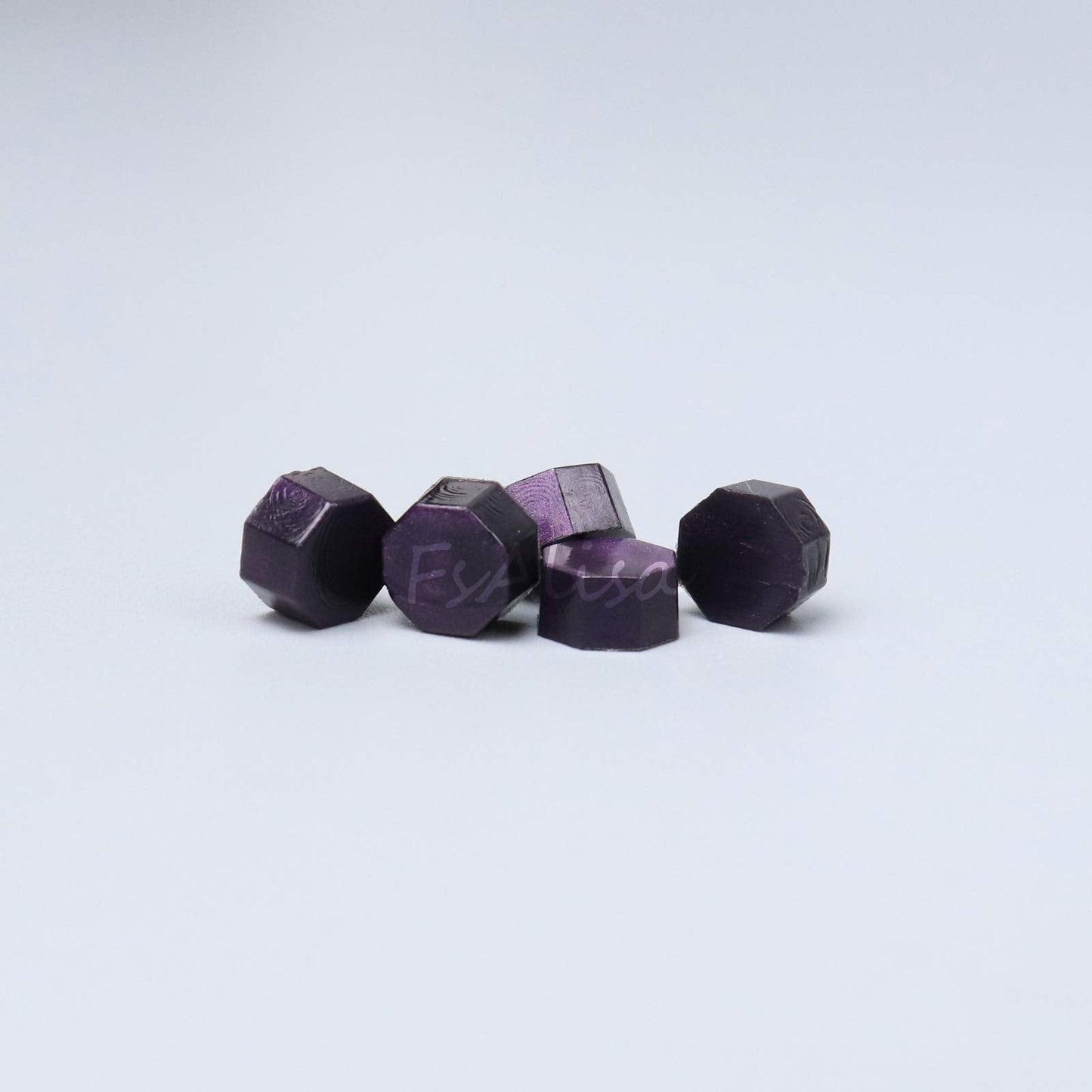 FsAlisa Wax Seal Beads 200pcs Octagon Wax Sealing Beads for Wax Stamp Sealing Perfect for Embellishment of Wedding Invitations, Christmas Cards, Envelopes, Wine Packages (Dark Purple)
