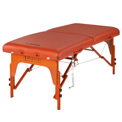 Master Massage 31" Santana TT Massage Table Beauty Bed Package with Extra MusicMaster Ergonomic Dream Sound Face Cradle Cushion- Cinnamon