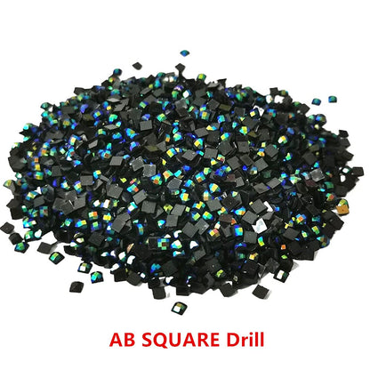 DL-YTG Diamond Painting Accessory Square AB Drills/Beads 20 Colors Rhinestone for Diamond Painting ，Manicure, Per Color=2000 Pieces