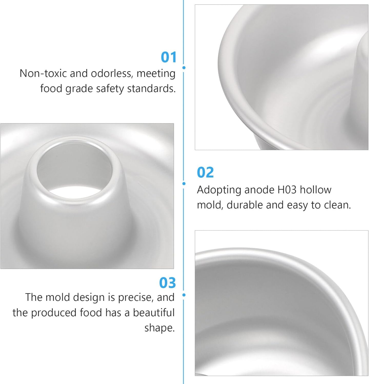 Ifundom Cheesecake Pan, Round Chimney Pudding Cake Pan, Non-Stick Baking Pan for Cake Grinding Wheel