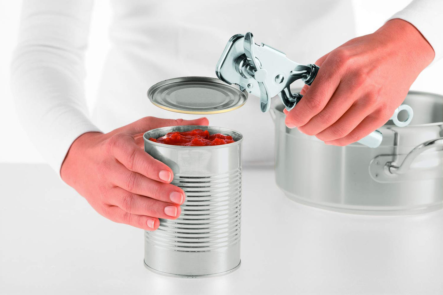 Rösle Stainless Steel Can Opener with Pliers Grip, 7-inch