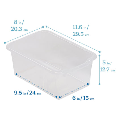 ECR4Kids Streamline 5-Section Toddler Coat Locker with Bench and Bins, Kids Furniture, Clear