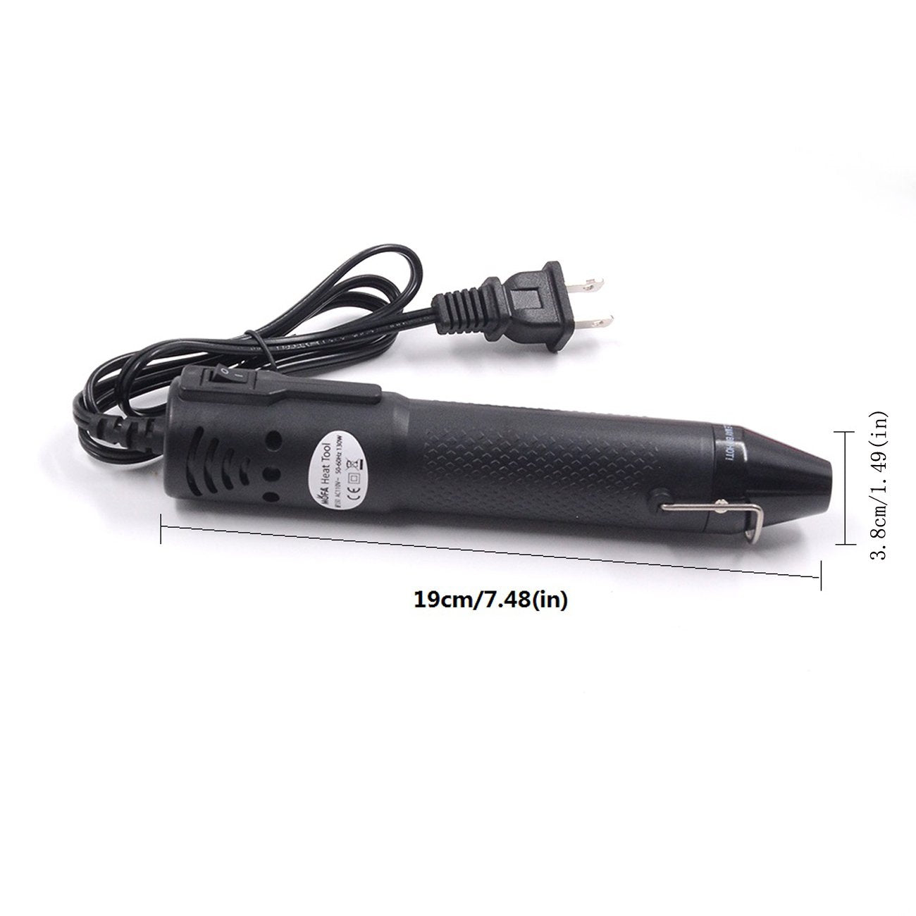 mofa Embossing Heat Pen,Mini Heat Gun,Hot Air Pen Tools Shrink Pen with Stand For DIY Embossing And Drying Paint Multi-Purpose Electric Heating Nozzle 150W 110V (Black,Black)