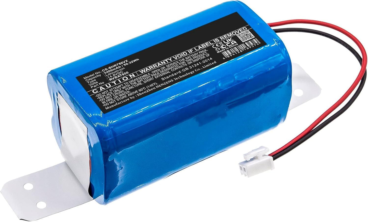 Enyuly 3400mAh Replacement Battery for Shark RV700_N AV2501AE ION Robot Vacuum R87 ION Robot Vacuum R71 UR1005AE RV2520A0US RVBAT85003 RVBAT850 RVBAT85002 RVBAT850A (14.8V)