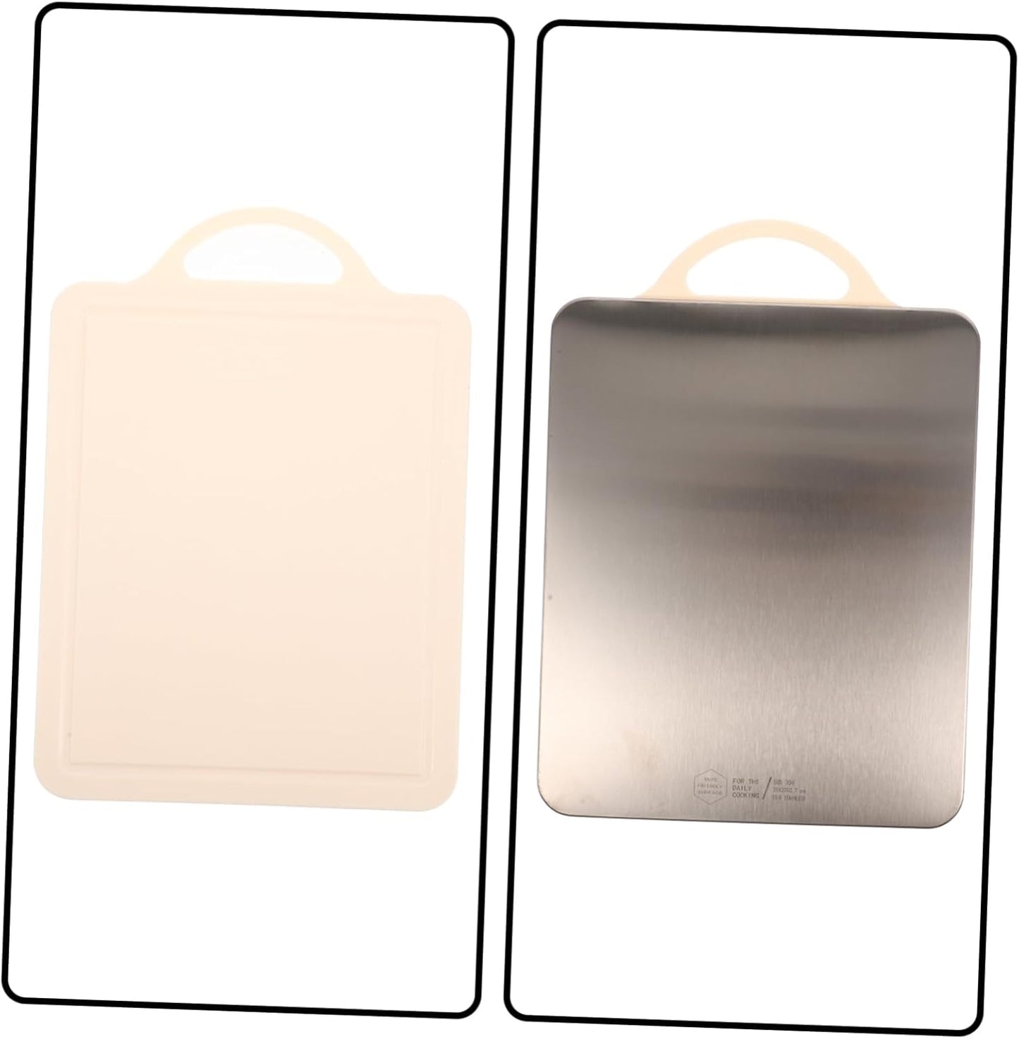 Large Double Sided Cutting Board, Glass Cutting Board, Kitchen Chopping Board, Non-slip Stainless Steel, Child Safe