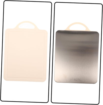 Large Double Sided Cutting Board, Glass Cutting Board, Kitchen Chopping Board, Non-slip Stainless Steel, Child Safe