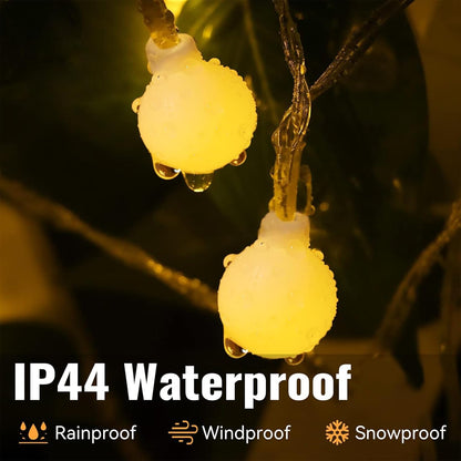 23ft 60 8 WERTIOO Globe String Lights Battery Operated LED Globe Lights with Remote, Modes & Timer Warm White String