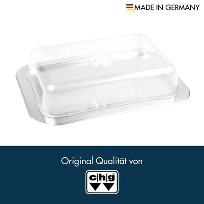 c|h|g 691AMAZ-56 Gourmet Plate with Food Storage Cover, 42 x 31 x 8.5 cm, Stainless Steel