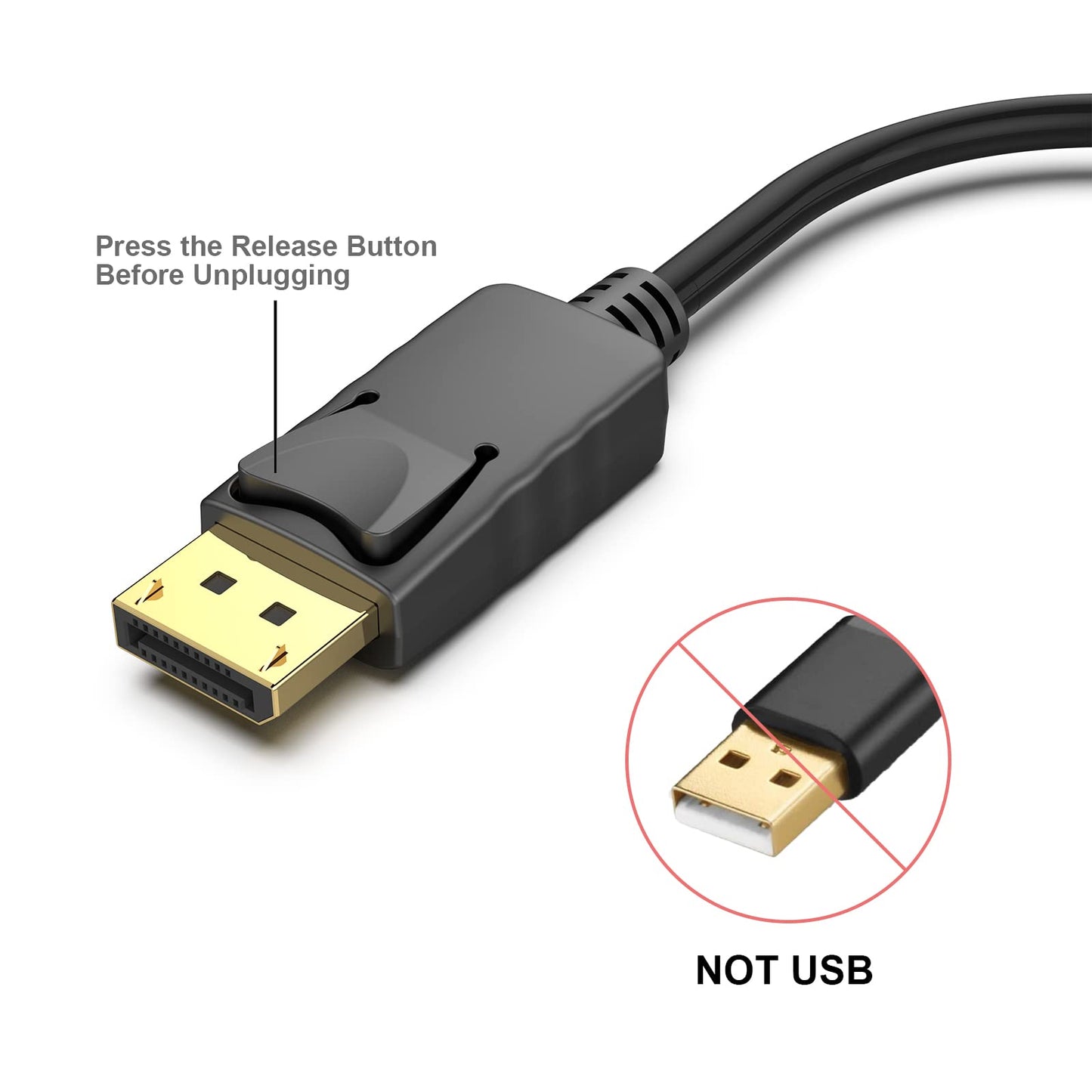BENFEI 2 Pack DisplayPort to HDMI Adapter 4K Unidirectional DisplayPort DP Computor to HDMI Monitor Connection Adapter Compatible with Laptop PC Monitor TV Projector