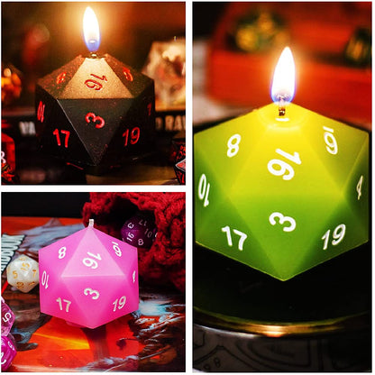 JEYUQAXY Large Silicone Polyhedral Dice Molds 2 Styles with D20, and D12 Resin Casting Mold DND for DIY Resin, Dice, Jewelry, Candles, Crafts Board RPG Games white