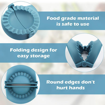 Empanada Maker Press, Dumpling Making Tools, Dumplings Maker Set with Dough Cutter, Empanadas Press Mold, Dumpling Mold Machine Making Dumplings Easier