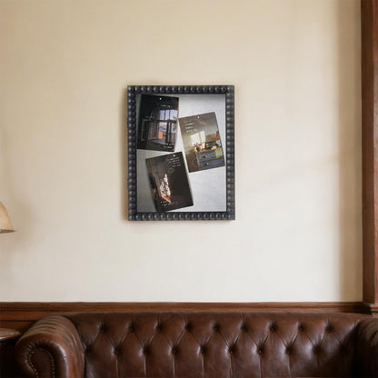 Shadow Box Frame 11x14 - 2" Interior Deep Solid Wood & Glass Display Case with Unique Beads Door, Deep Memory Box for Photos, Memorabilia, Collections, Awards, Tickets-Black