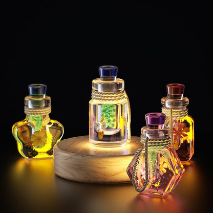 7 Set Wishing Bottle Storage Box Quicksand Molds Silicone Resin Mold with lids Resin Casting Molds,Shaker Bottle Resin Molds (Wishing Bottle)