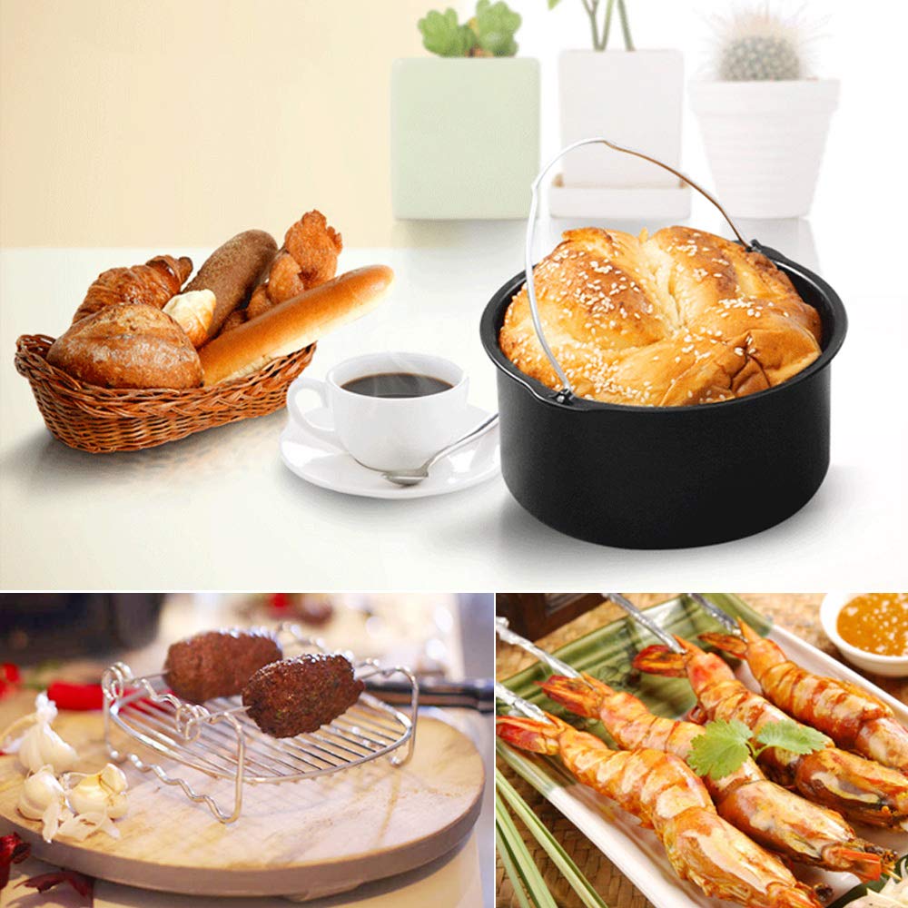 Dual Basket Air Fryer Accessories, 15pcs Set for Ninja DZ401 DZ201 Foodi Dualzone Air Fryers with 100pcs Air Fryer Liners, 2 Non-Stick Pans, Bread,Toasting,Skewer Racks, 6 Cake Cups, 2 Mitts, Recipes