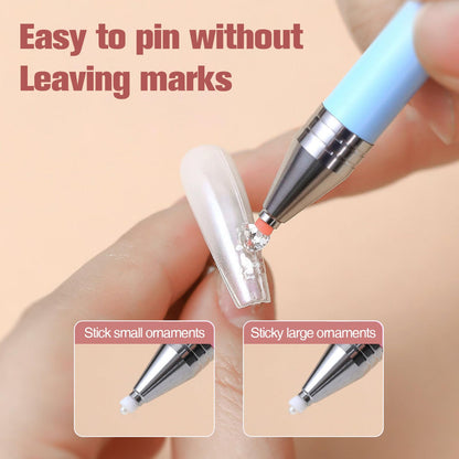 Automatic Refillable Wax Pen for Diamond Painting,2pcs Rhinestone Picker Tool,Diamond Painting Pens Kit with 24 Replacement Wax,Rhinestone Pickup Tool for Nail and Diamond Paint Art